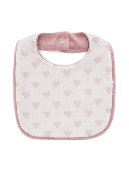  La Stupenderia Heart-print Bib - White 
