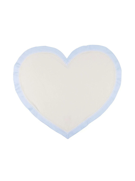  La Stupenderia Heart Waffle-knit Blanket - White 