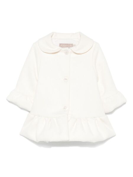  La Stupenderia Peplum-hem Coat - White 