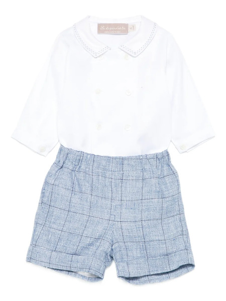 La Stupenderia Plaid Shorts (set Of Two) - Blue 