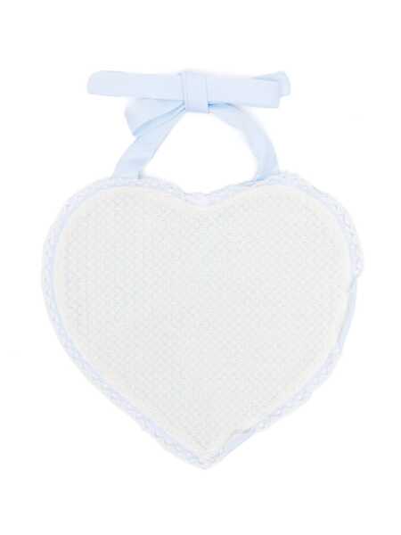  La Stupenderia Point D'esprit Heart Bib - Blue 