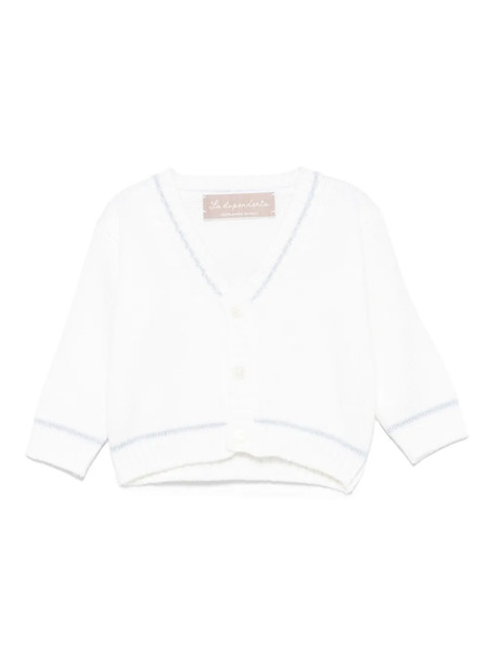  La Stupenderia Ribbed-knit Button Cardigan - White 