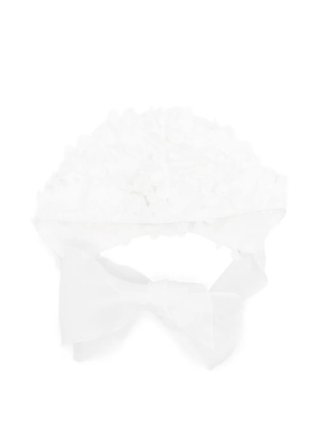  La Stupenderia Rose-embellished Hat - White 