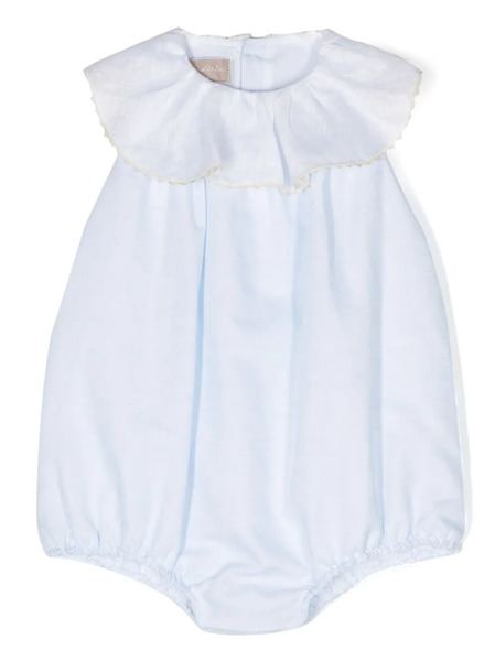  La Stupenderia Ruffle-collar Shortie - Blue 