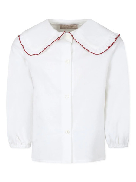  La Stupenderia Ruffle-trimmed Shirt - White 