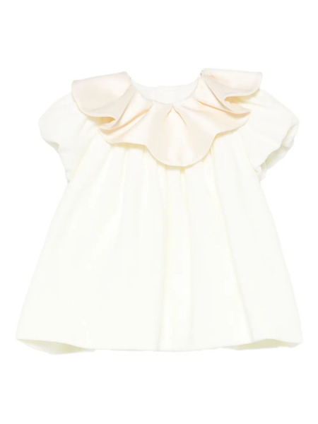  La Stupenderia Ruffled-collar Dress Set (set Of Two) - Neutrals 