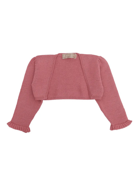  La Stupenderia Ruffled-cuff Wool Cardigan - Pink 