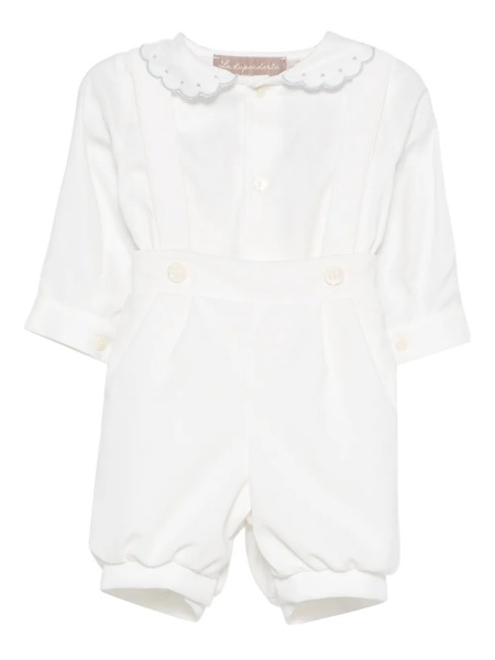  La Stupenderia Scalloped-collar Romper - White 