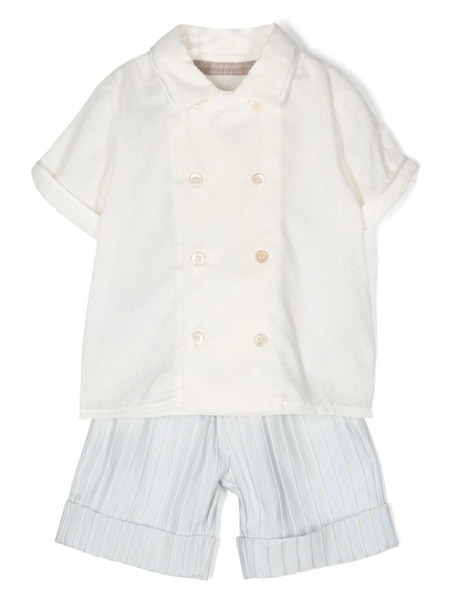  La Stupenderia Short-sleeve Shorts Set - Neutrals 