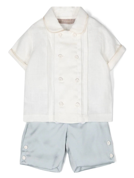  La Stupenderia Short-sleeve Shorts Set - Neutrals 