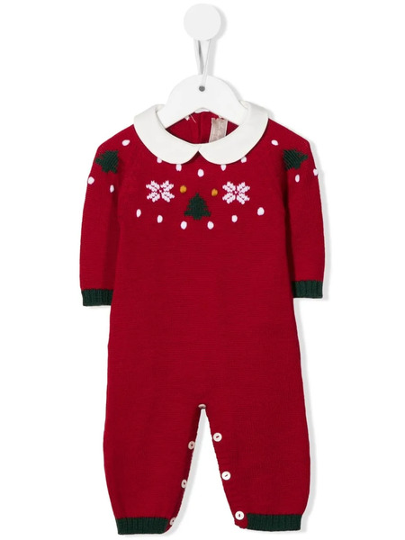  La Stupenderia Snowflake Intarsia-knit Pyjamas - Red 