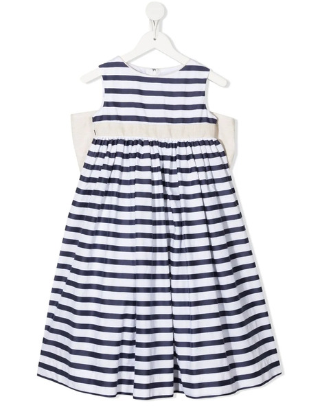  La Stupenderia Stripe-pattern A-line Dress - White 