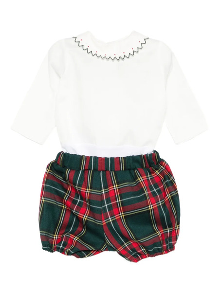  La Stupenderia Tartan-check Shorties - Green 