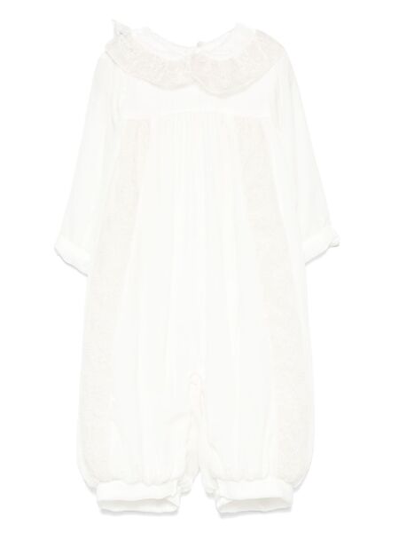  La Stupenderia Velvet Rompers - White 