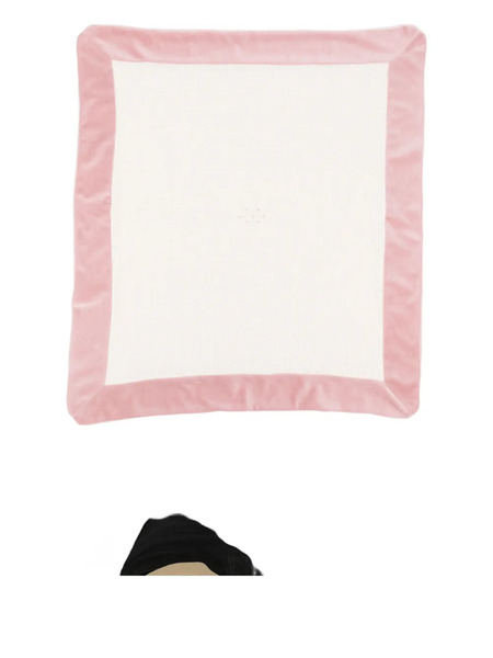  La Stupenderia Velvet Trim Blanket - Neutrals 