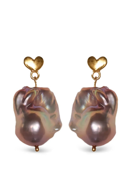  Labelled Jewellery Heart-baroque Earrings - Gold 