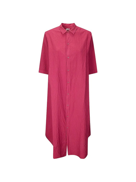  Labo Art Buttoned Midi Shirt Dress - Pink 