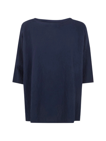  Labo Art Short-sleeved Knitted Top - Blue 