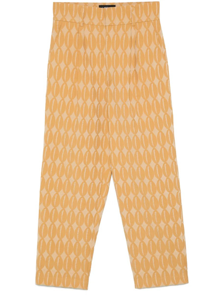  Labrum London Monogram-jacquard Trousers - Neutrals 