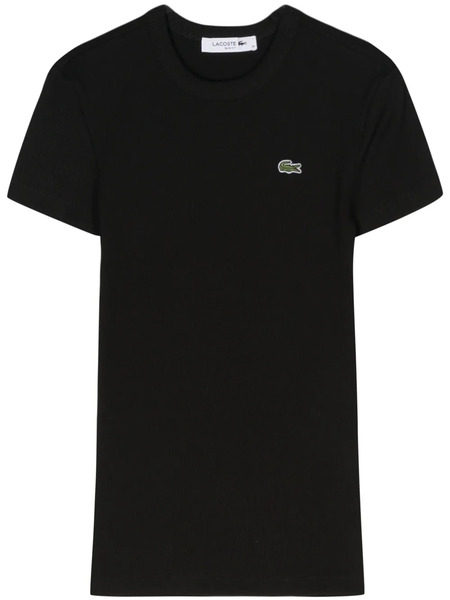 Lacoste Appliqué-logo Cotton T-shirt - Black 