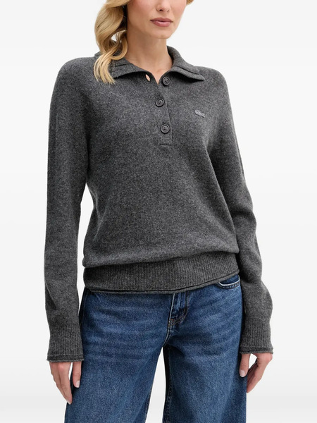  Lacoste Button Sweater - Grey 