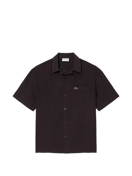  Lacoste Buttoned Short-sleeved Shirt - Brown 