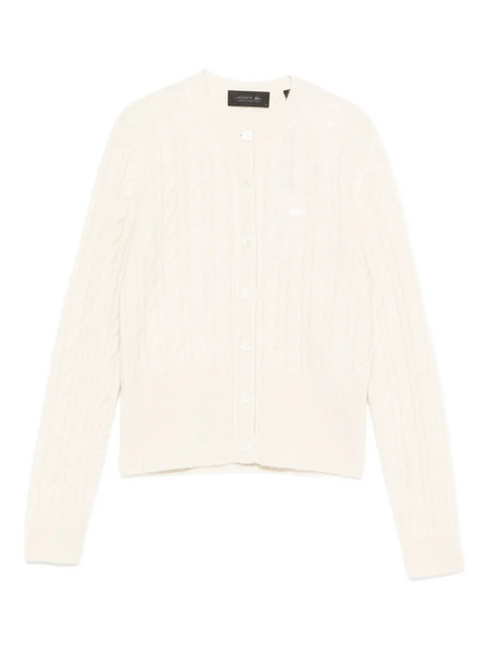  Lacoste Cable-knit Cardigan - Neutrals 