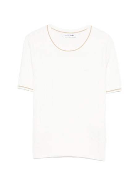  Lacoste Cable-knit T-shirt - White 