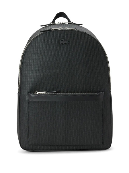  Lacoste Chantaco Logo-embossed Leather Backpack - Black 