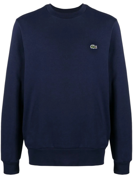  Lacoste Classic Logo-patch Cotton Sweatshirt - Blue 