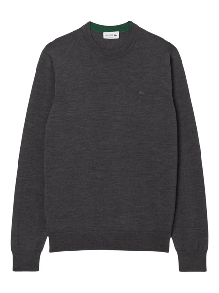  Lacoste Crew-neck Merino-wool Sweater - Grey 