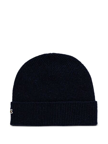  Lacoste Crocodile-appliqué Beanie (set Of Two) - Blue 