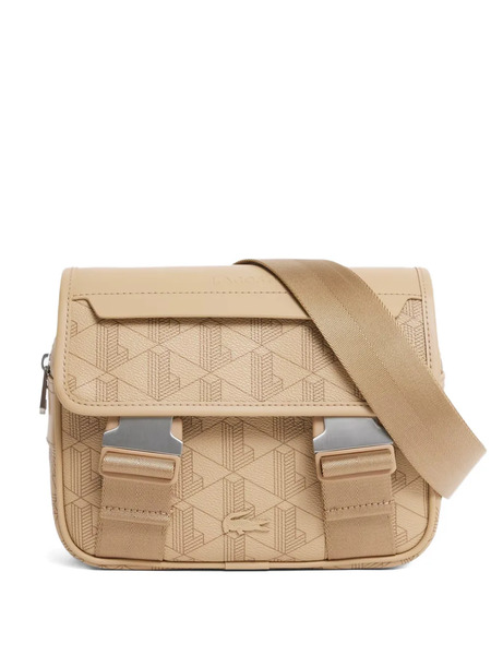  Lacoste Embossed Messenger Bag - Neutrals 