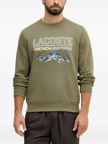  Lacoste Embroidered Crew-neck Sweatshirt - Green 