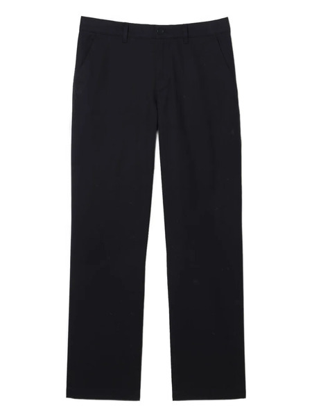  Lacoste Embroidered-logo Flat-front Trousers - Blue 