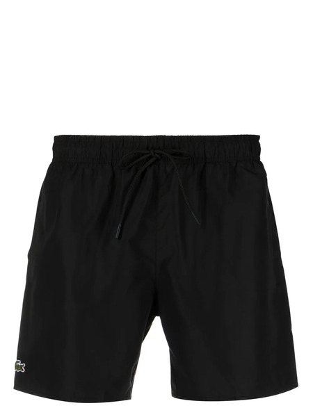  Lacoste Embroidered-logo Swim Shorts - Black 