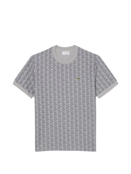  Lacoste Geometric Print T-shirt - Grey 