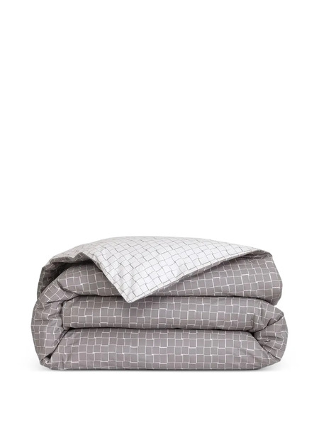  Lacoste Jacquard Grid Duvet Cover - Grey 