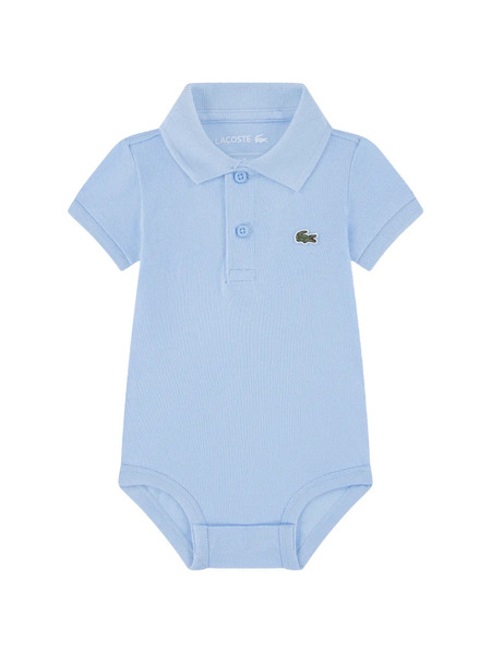  Lacoste Kids Buttoned Short-sleeve Babygrow - Blue 