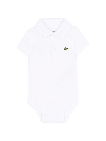  Lacoste Kids Collared Babygrow - White 