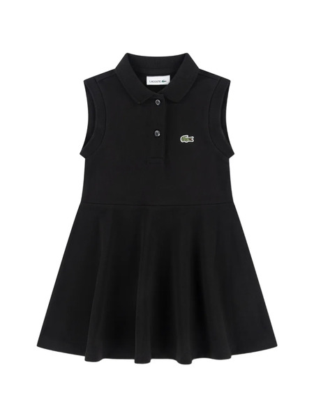  Lacoste Kids Collared Logo Dress - Black 