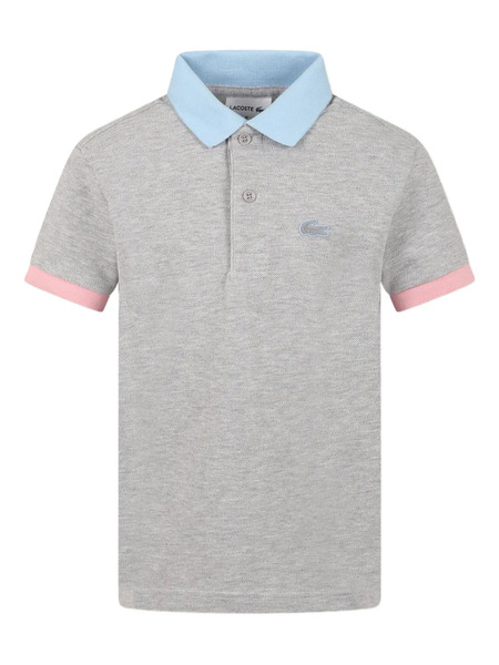  Lacoste Kids Colour-block Polo Shirt - Grey 