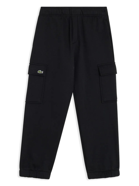  Lacoste Kids Crocodile-embroidered Fleece Track Pants - Black 