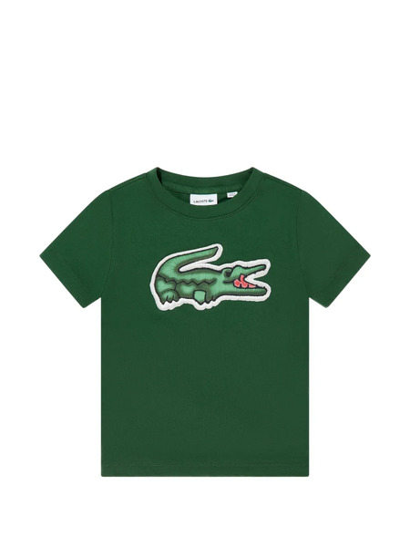  Lacoste Kids Logo-appliqué T-shirt - Green 