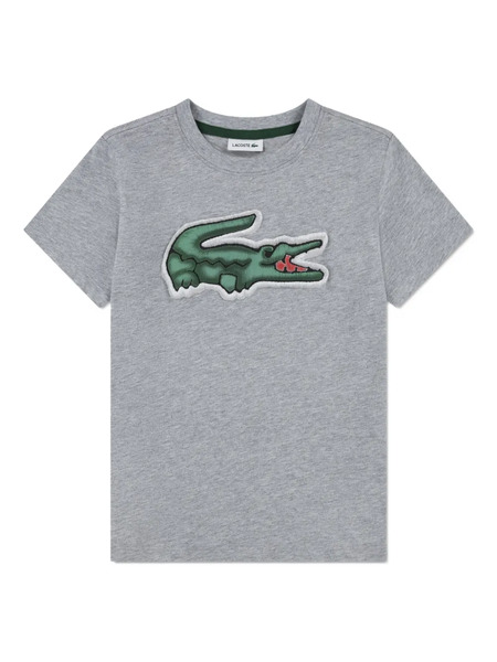  Lacoste Kids Logo Applique T-shirt - Grey 