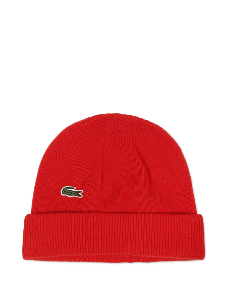  Lacoste Kids Logo Beanie Hat - Red 