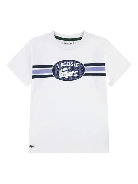  Lacoste Kids Logo Graphic T-shirt - White 