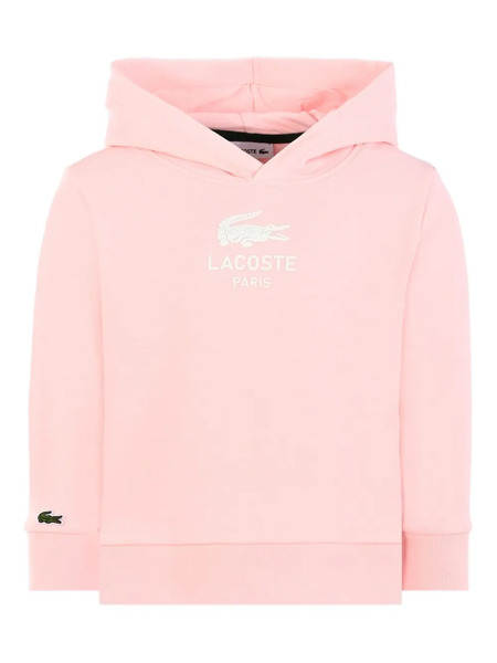  Lacoste Kids Logo Long-sleeve Hoodie - Pink 