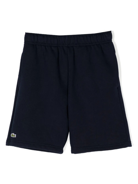  Lacoste Kids Logo-patch Elasticated-waist Shorts - Blue 