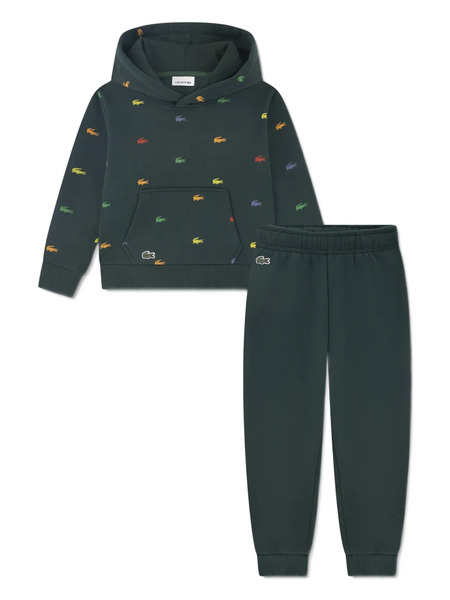  Lacoste Kids Logo-patch Tracksuit - Green 